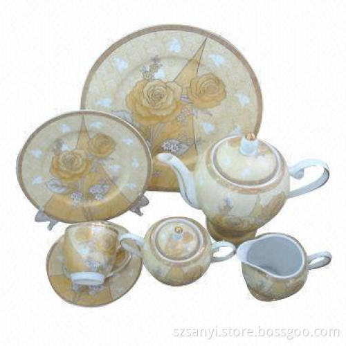Porcelain Tea Set, Various Shapes and Designs are Available